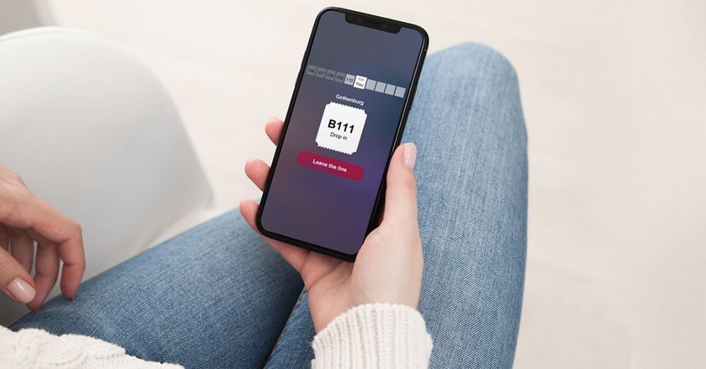 Virtual queuing via smartphone